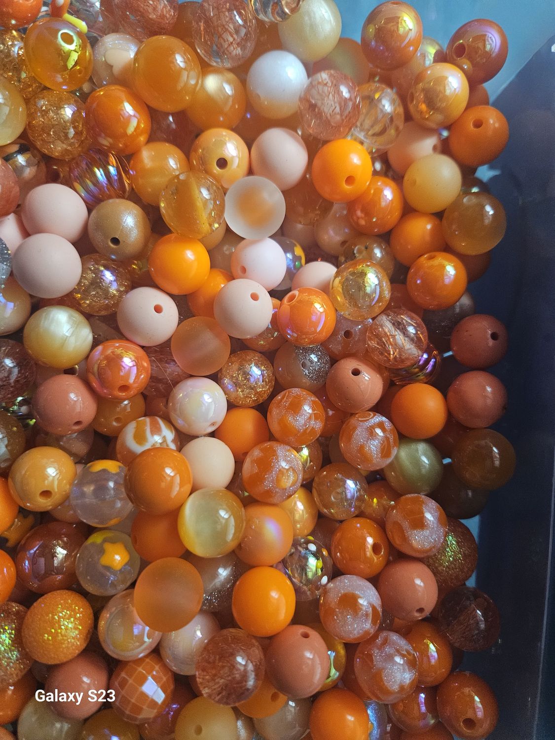 Orange Bead Bag