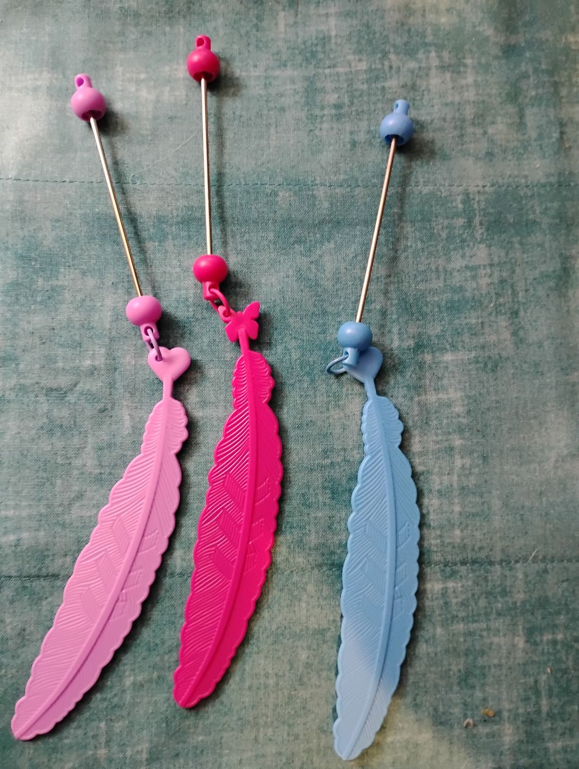 Feather Book Marks Mixed 3pc