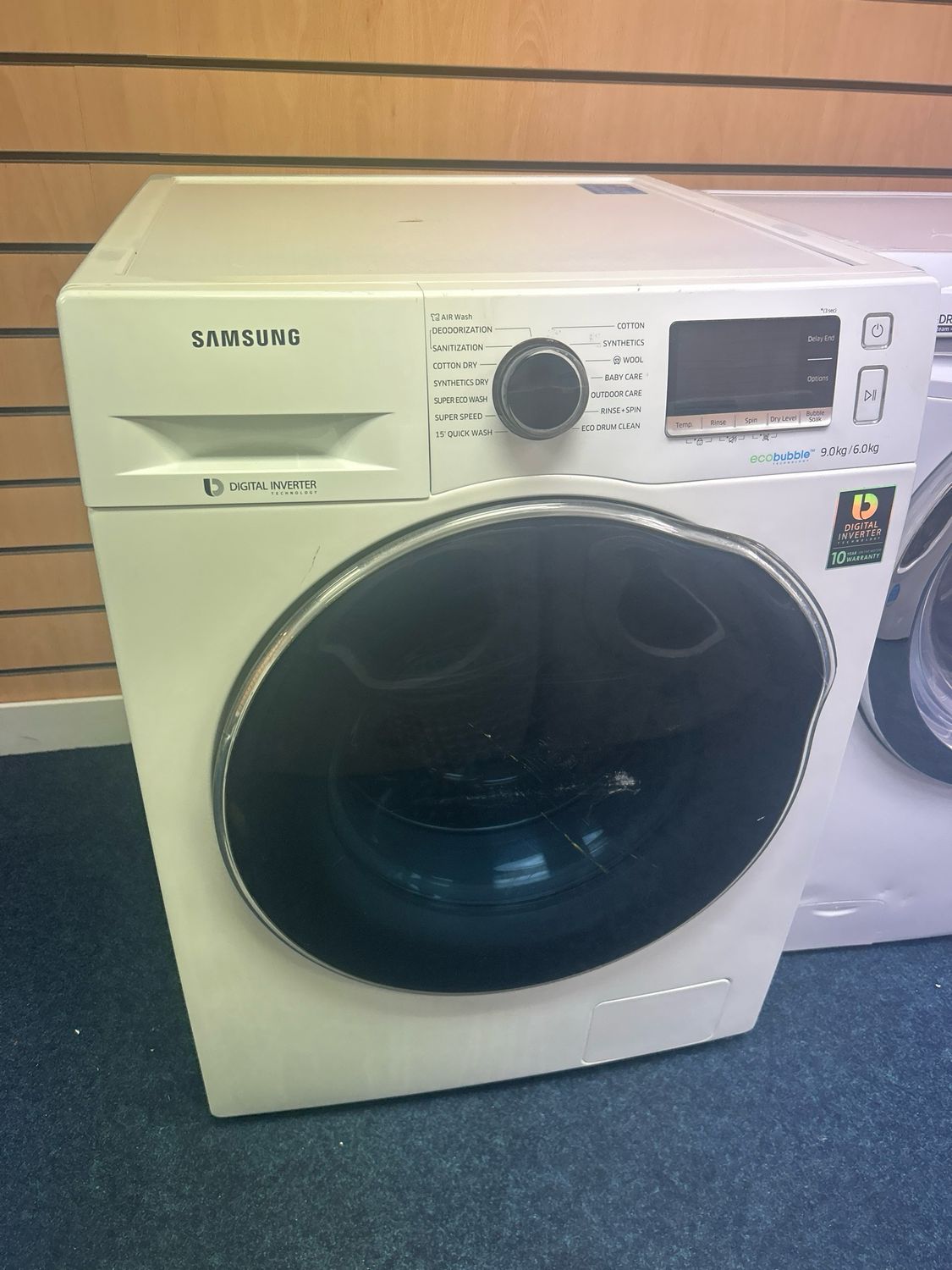 Samsung WD90J6A10AW 9KG/6KG Washer Dryer White