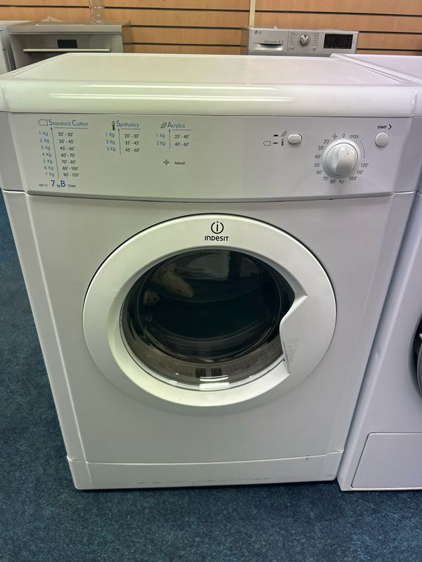 Indesit IDV75 7KG Vented Tumble Dryer White
