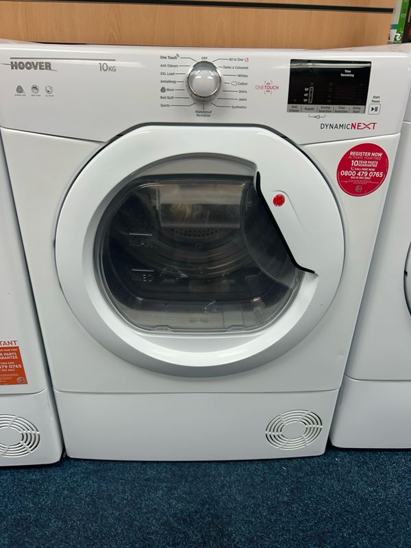 Hoover DXC10DE 10KG Condenser Tumble Dryer White - Water Tank In The Door
