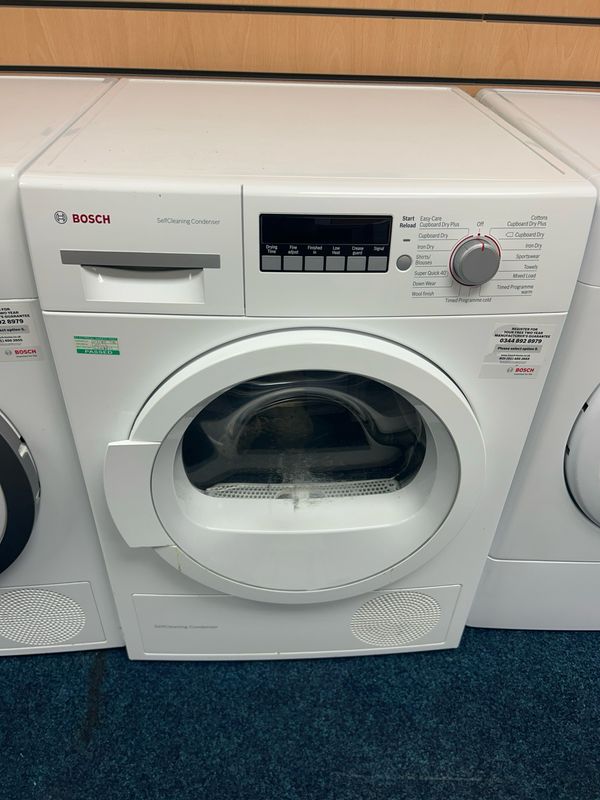 Bosch WTW85260GB 8KG Heat Pump Condenser Tumble Dryer White