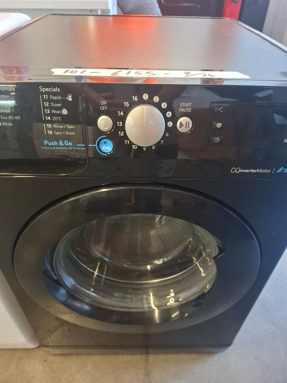 Indesit BWE91496X 9KG 1400rpm Washing Machine Black