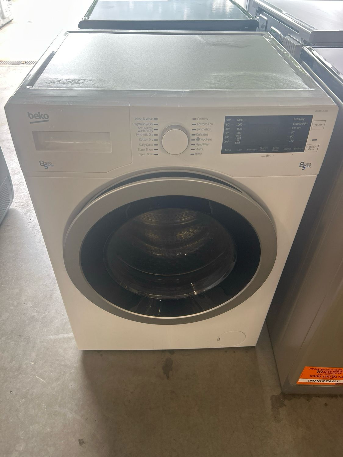 Beko WDX8543130W 8KG/5KG Washer Dryer White