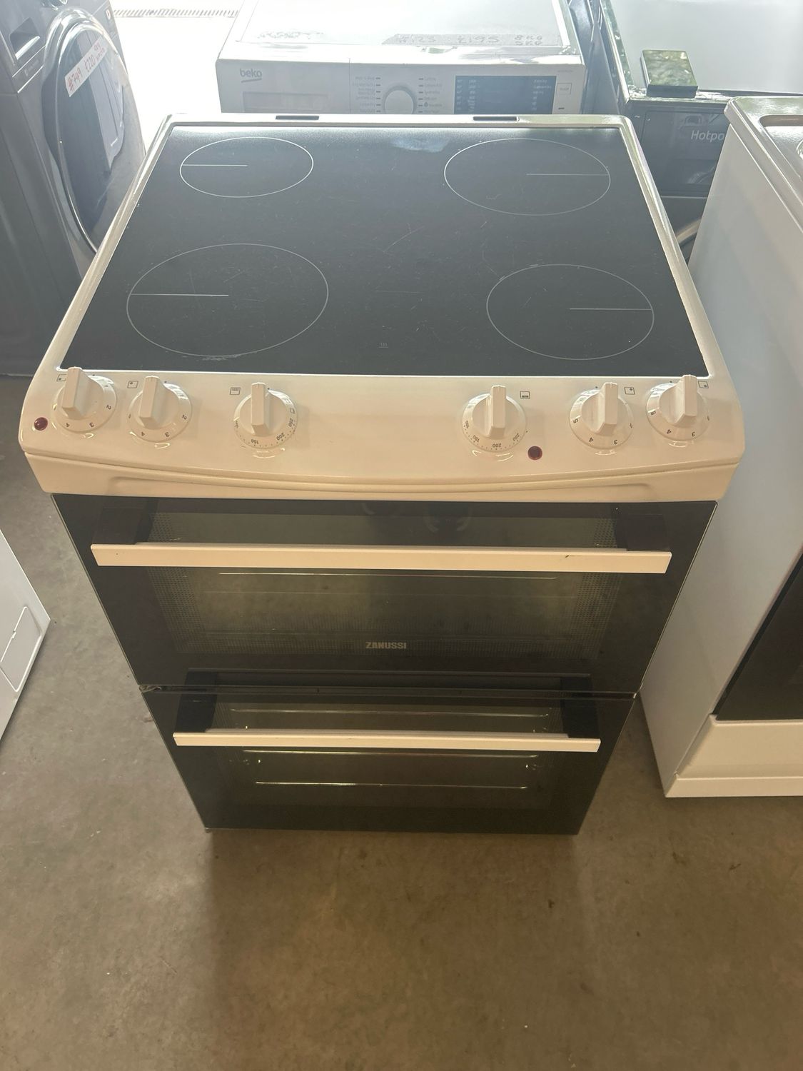 Zanussi ZCV66850WA 60cm Double Oven Electric Cooker White