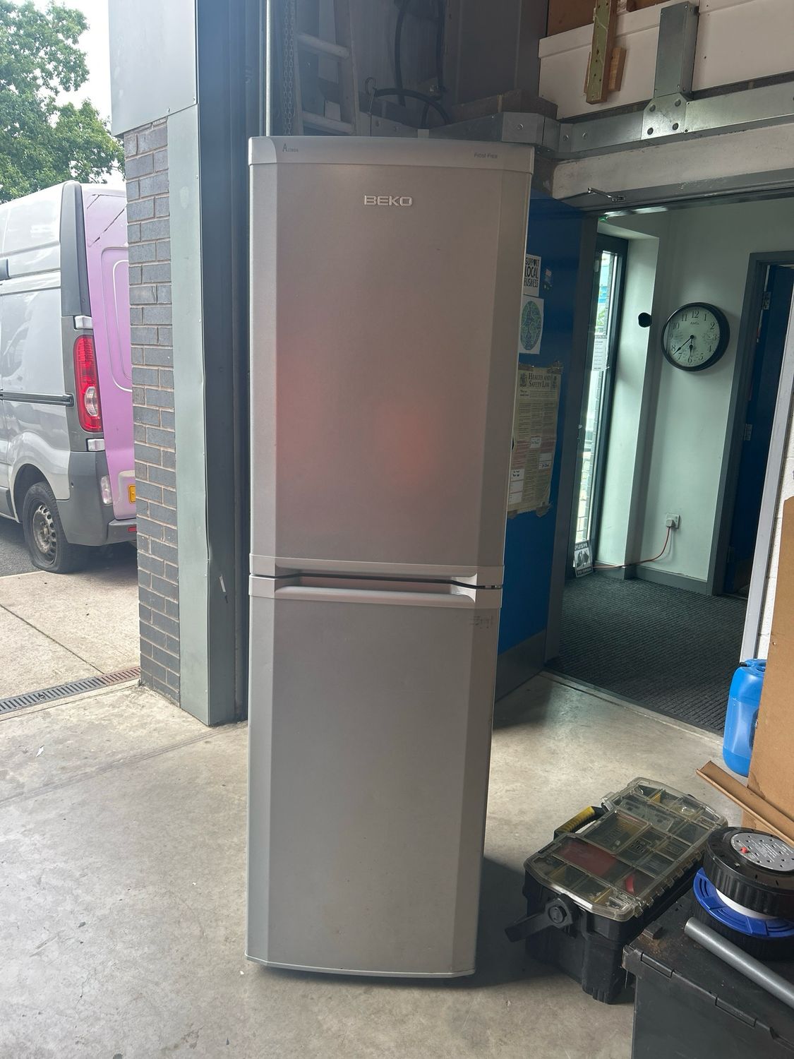 Beko Frost Free Fridge Freezer H182cm W54cm D55cm Silver