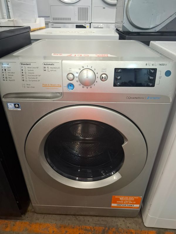 Indesit BDE86436XSUKN 8KG/6KG Washer Dryer Silver