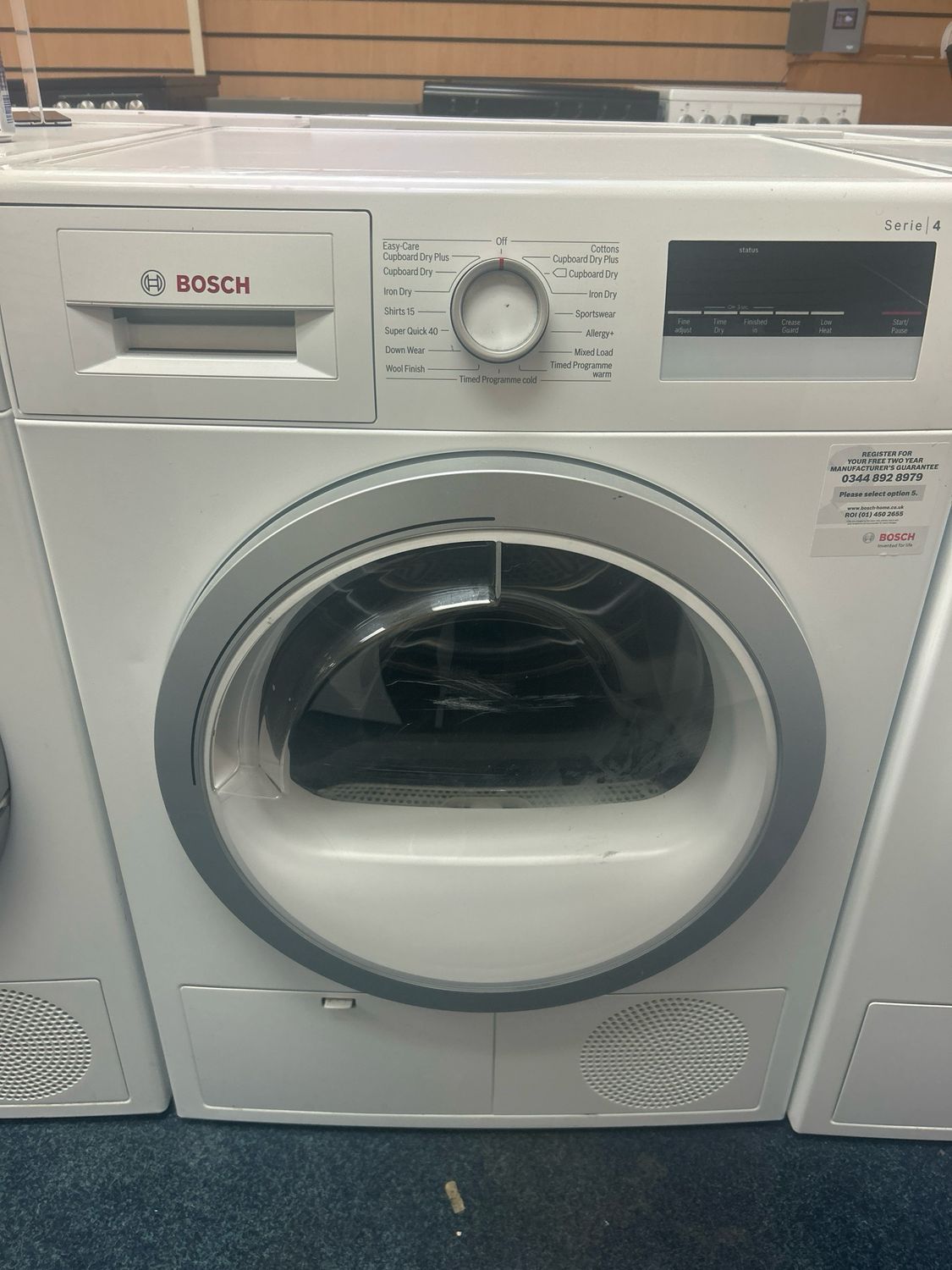 Bosch WTN85250GB 8KG Condenser Tumble Dryer White
