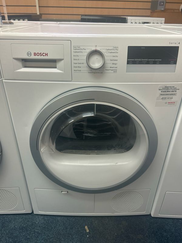 Bosch WTN85250GB 8KG Condenser Tumble Dryer White