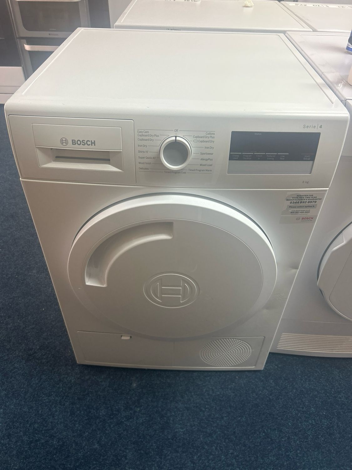 Bosch WTN83201GB 8KG Condenser Tumble Dryer White