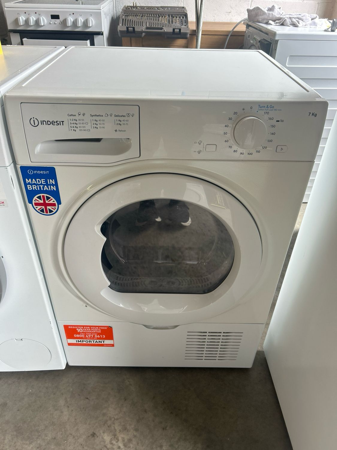 Indesit 7KG Condenser Tumble Dryer White