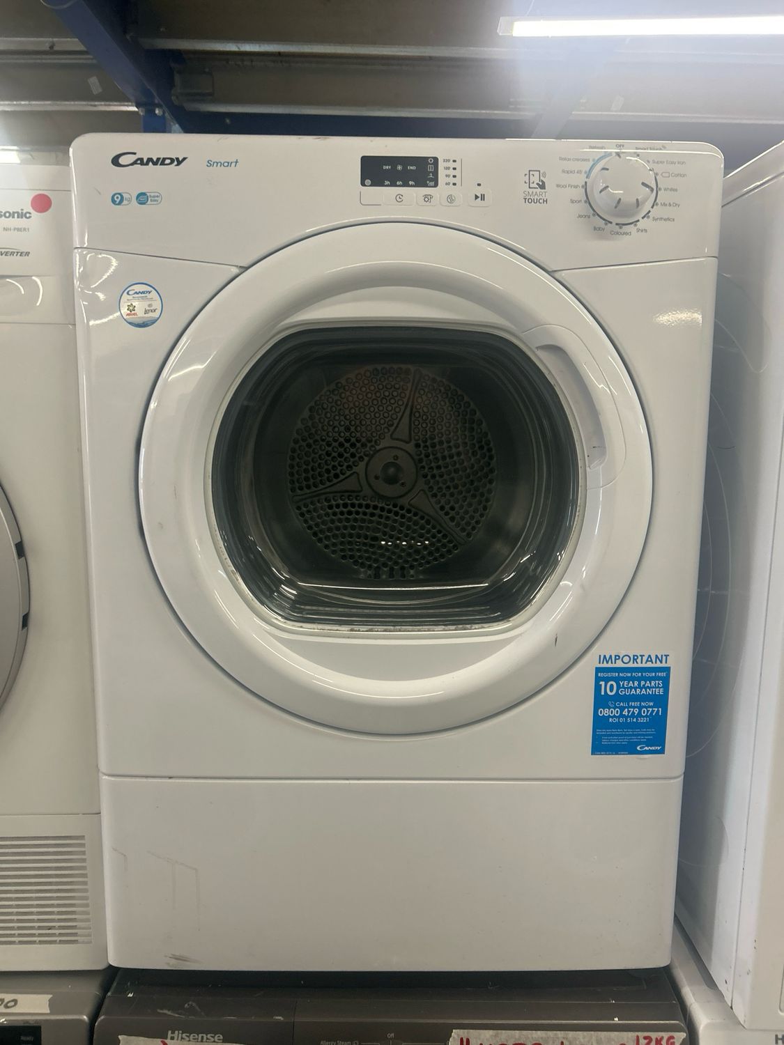 Candy CSVV9LG 9KG Vented Tumble Dryer White