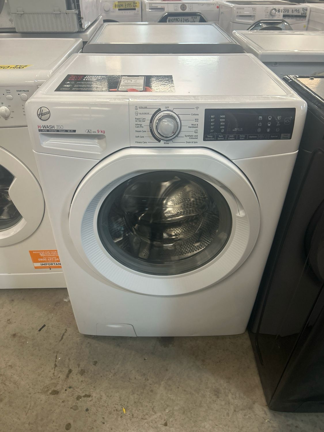 Hoover 9KG 1400rpm Washing Machine White