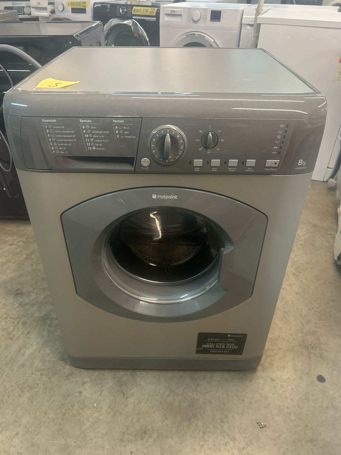 Hotpoint 8kg 1400rpm Washing Machine Grey