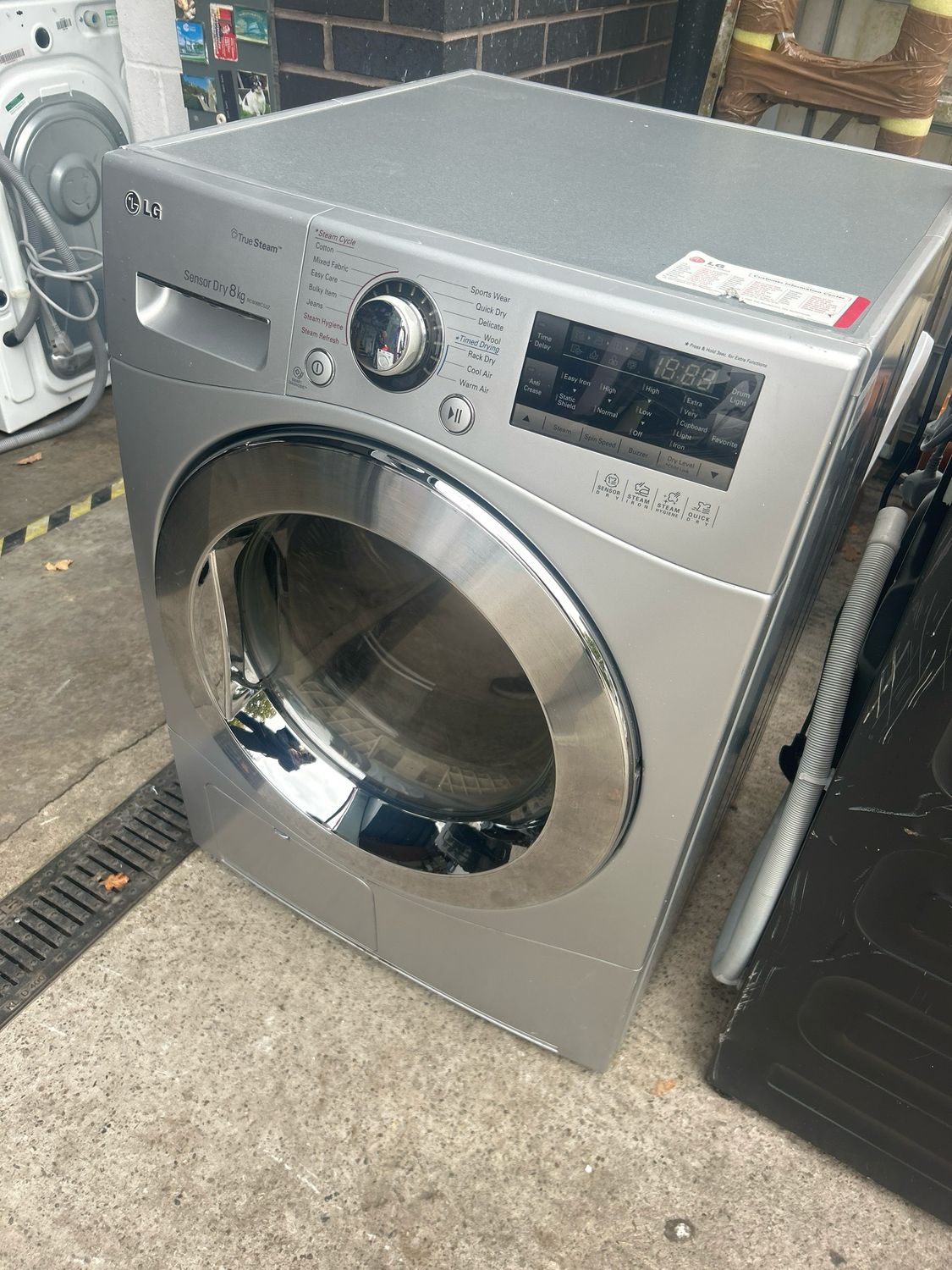 LG RC8066CS2Z 8KG Condenser Tumble Dryer Silver