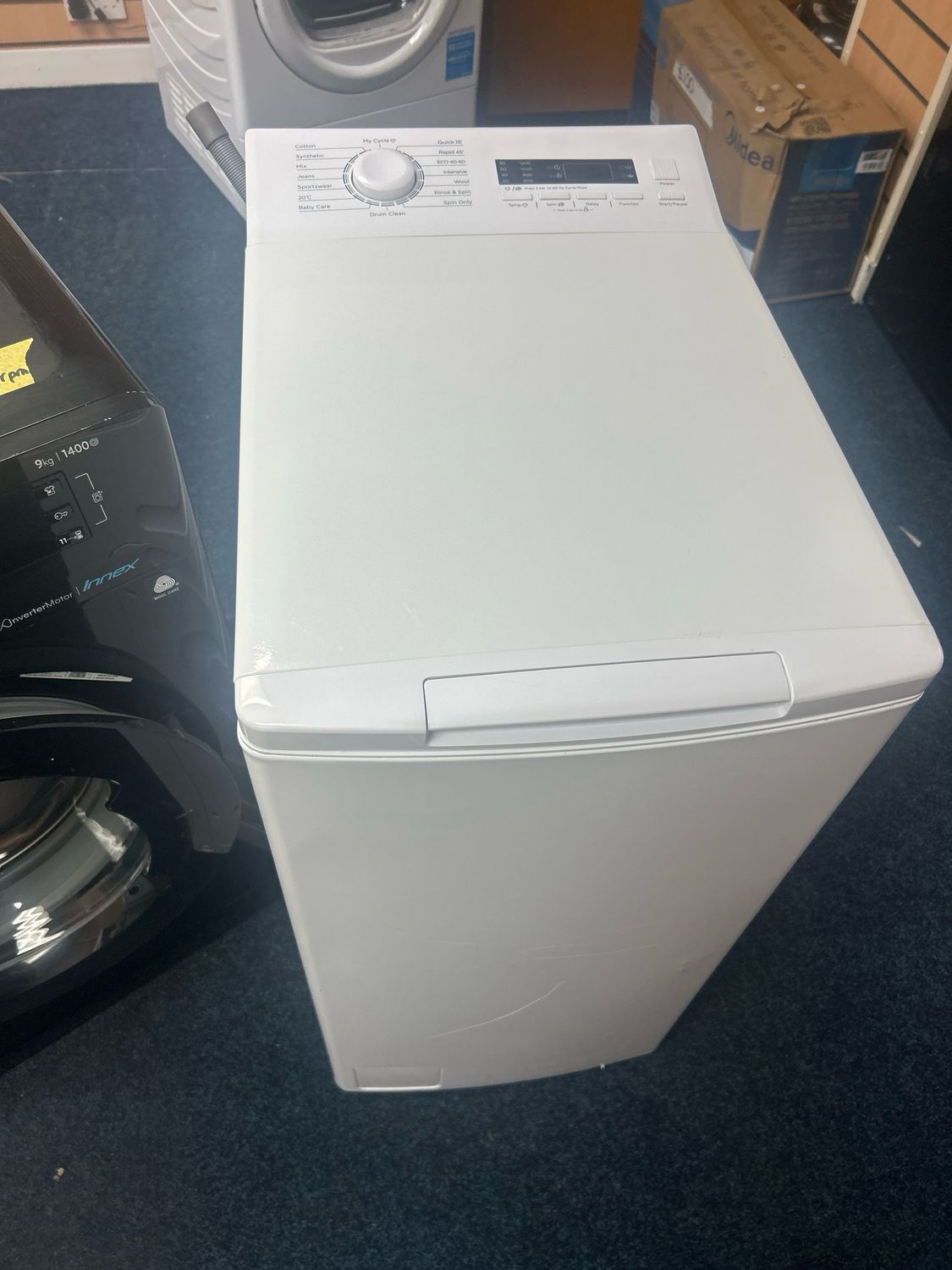 ElectriQ eiQWMTL75V2 7KG 1200rpm Washing Machine White Top loader