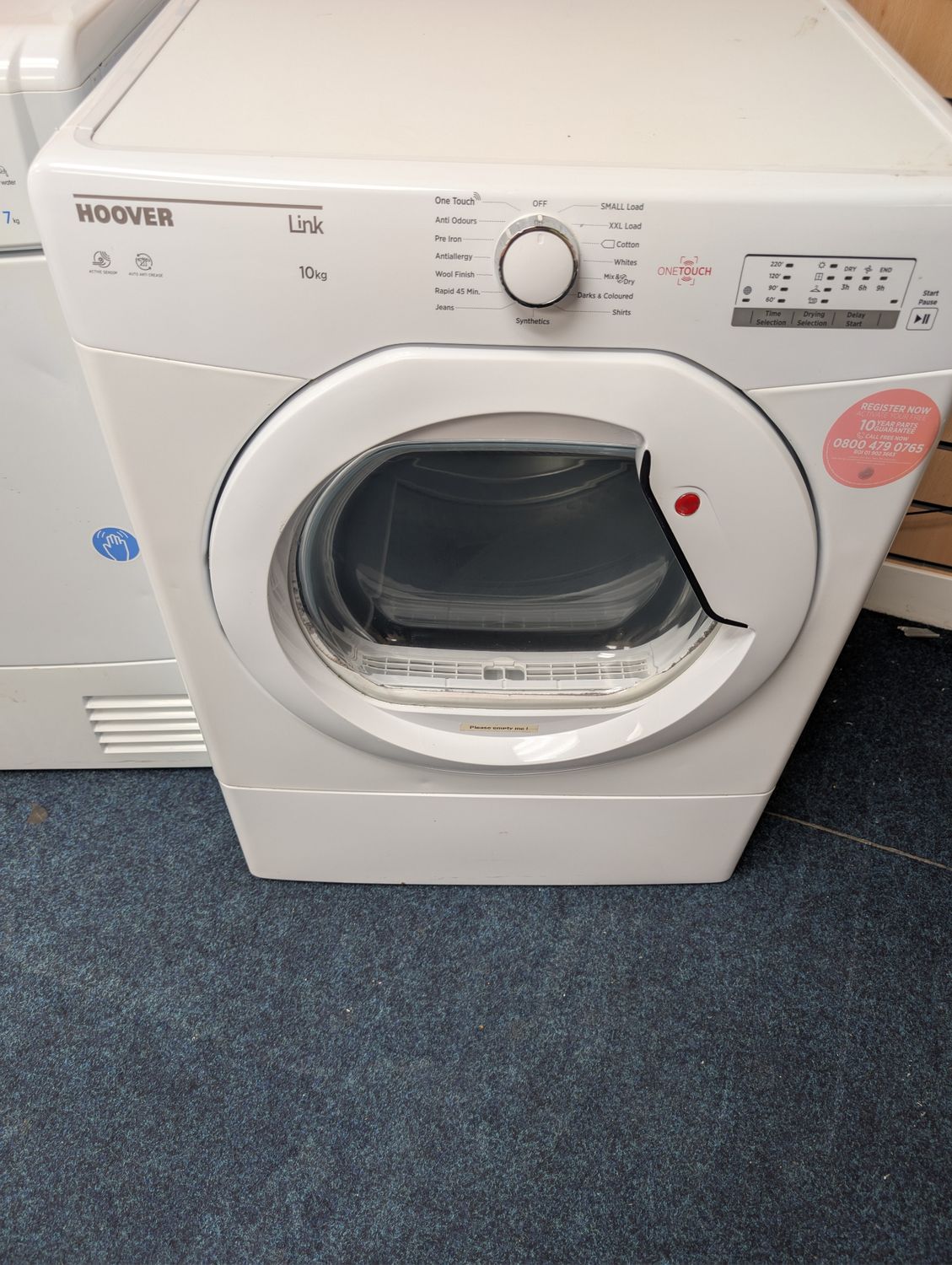 Hoover HLV10LG80 Vented 10kg Dryer White