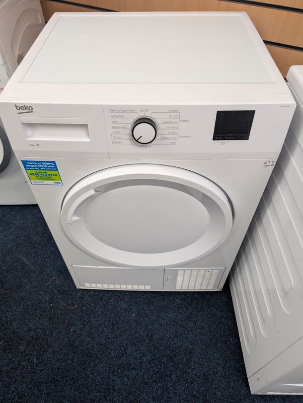Beko 8KG Condenser Tumble Dryer White