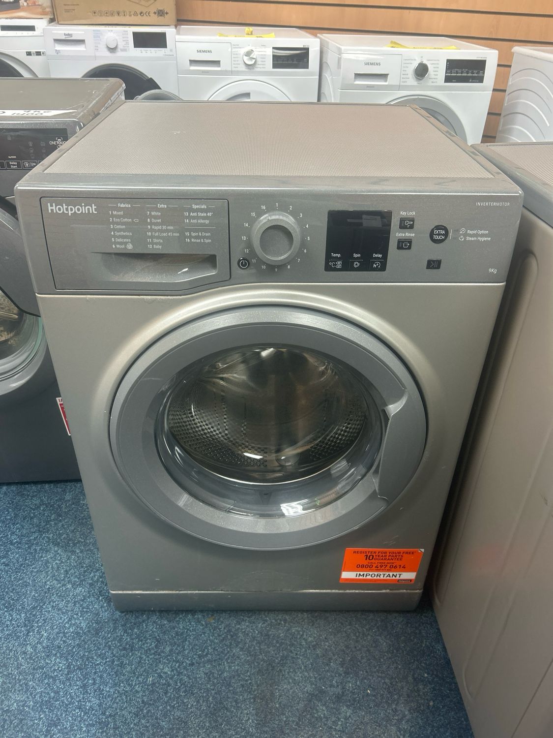 Hotpoint NSWR945C 9KG 1400rpm Washing Machine Grey