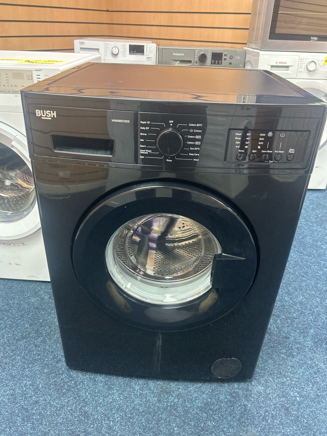 Bush WMNB912EB 9KG 1200rpm Washing Machine Black