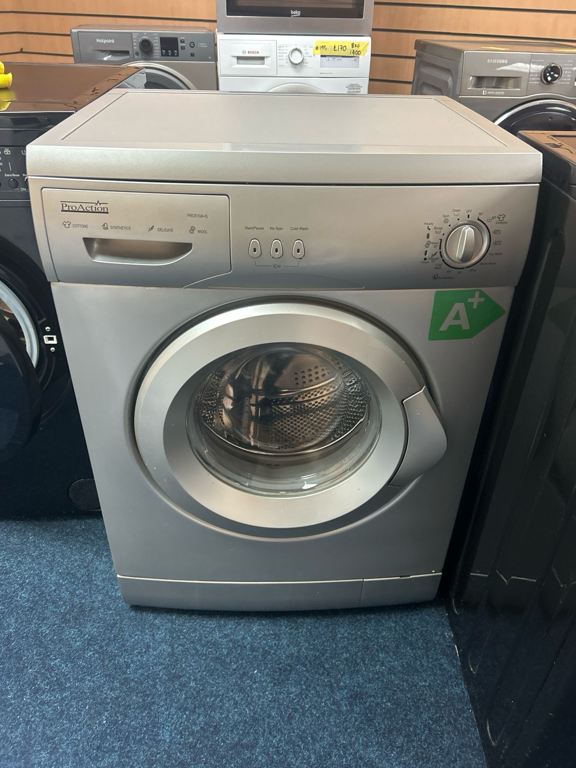 Pro Action PRO510A+S 5KG 1000rpm Washing Machine Silver