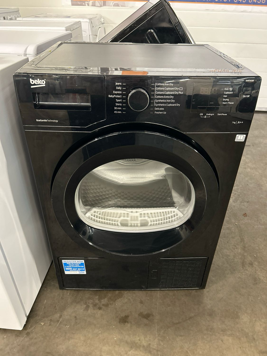 Beko DHR73431B 7KG Condenser Heat Pump Tumble Dryer Black