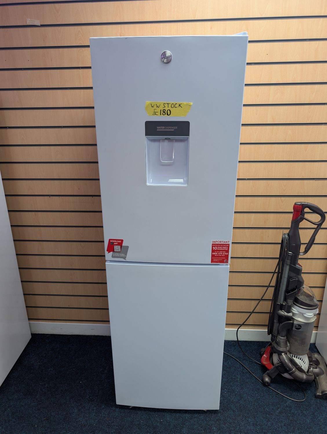 Hoover water dispenser Fridge Freezer White H175cm W55cm