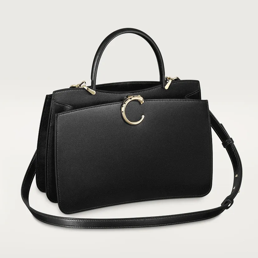 Small model handle bag, Panthère C de Cartier