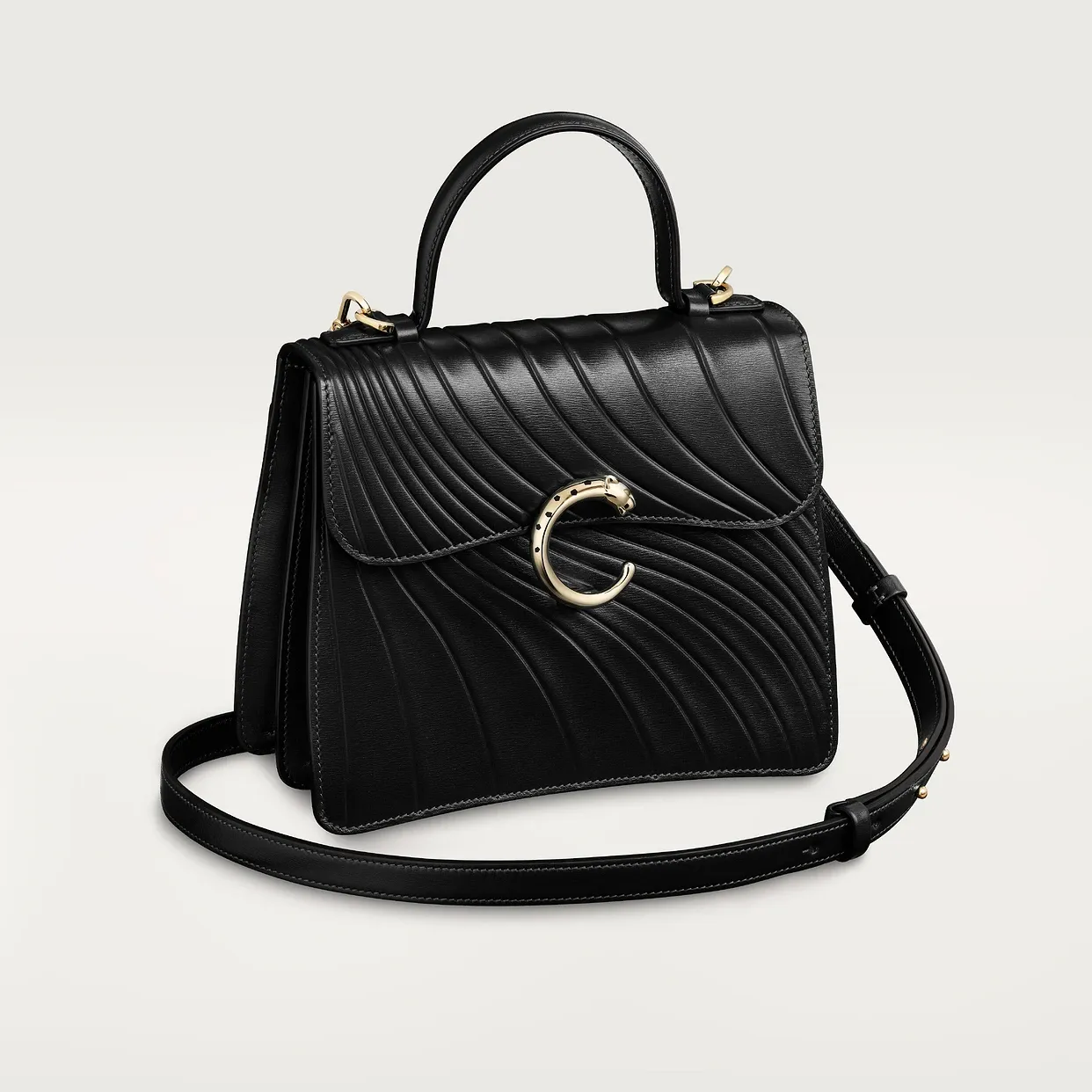 Small model handle bag, Panthère C de Cartier