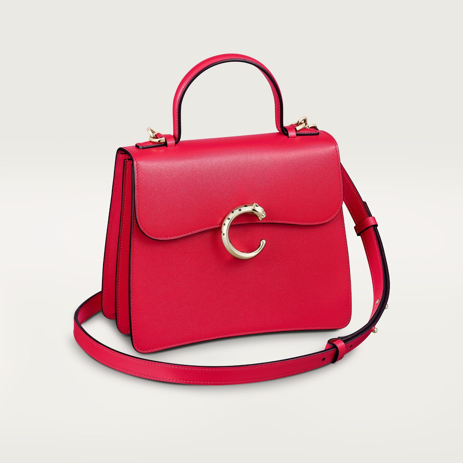 Small model handle bag, Panthère C de Cartier