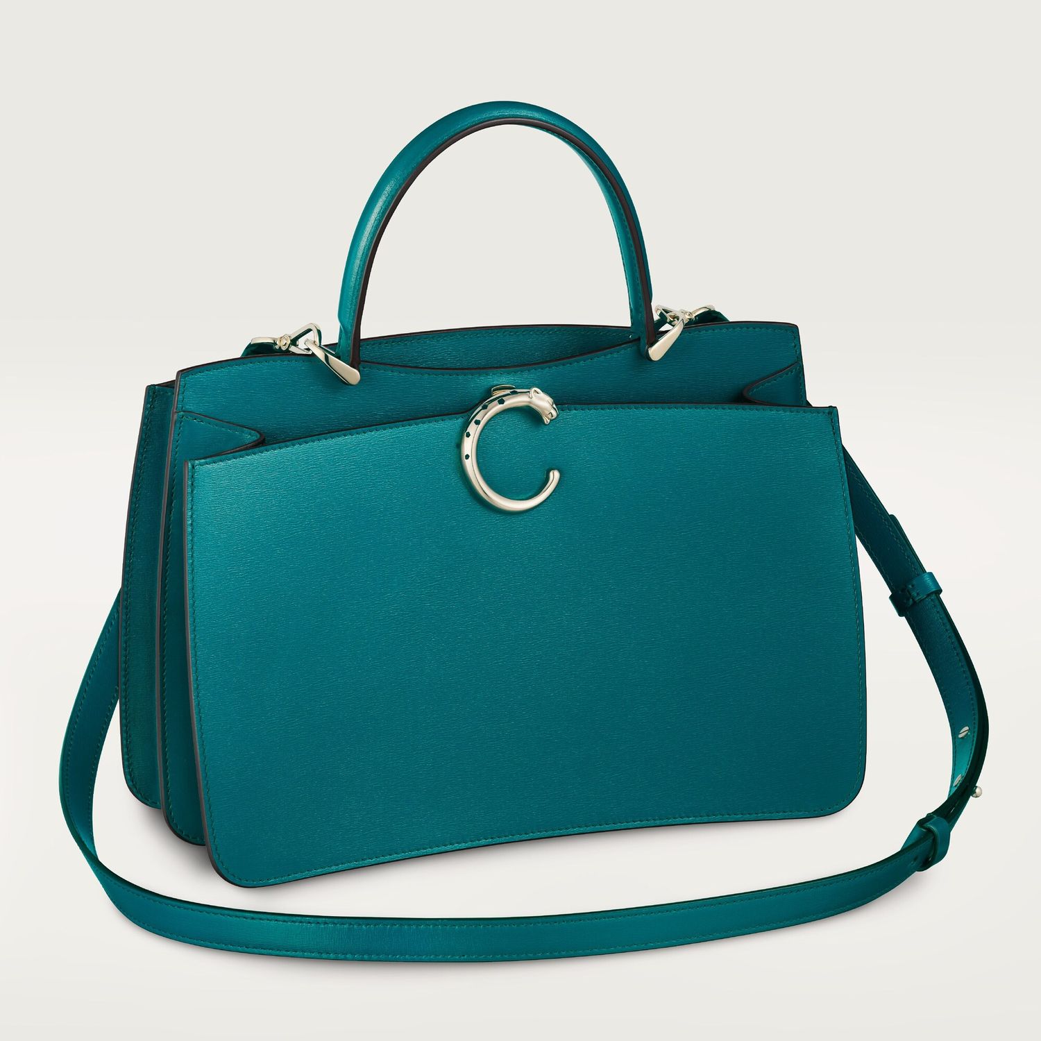 Small model handle bag, Panthère C de Cartier