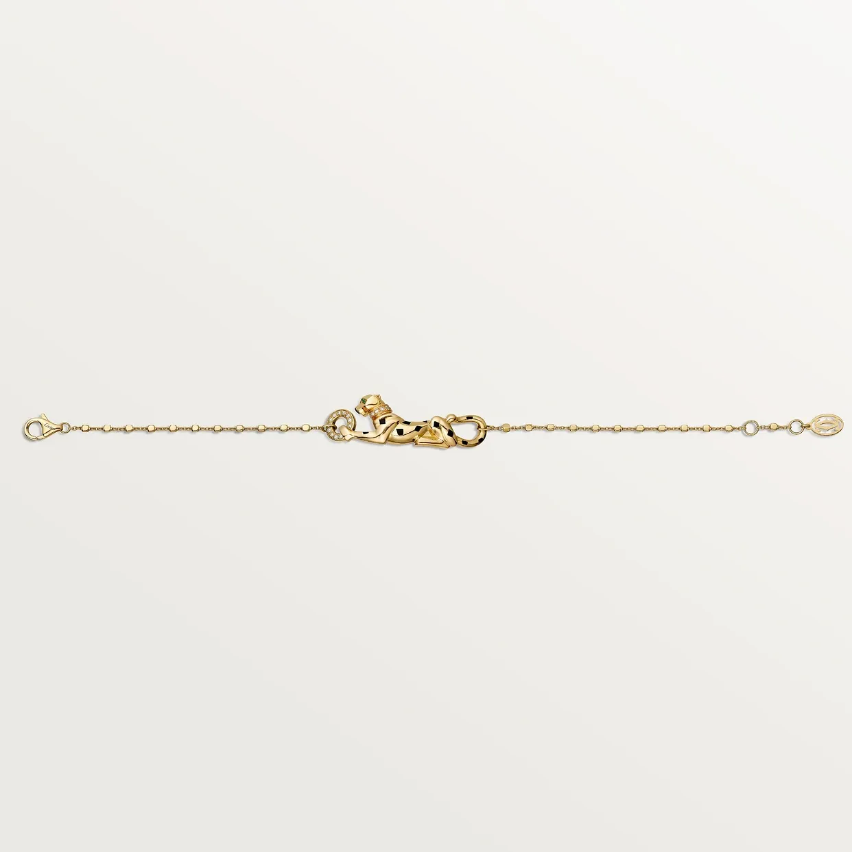 Panthère de Cartier bracelet, on a chain, diamonds