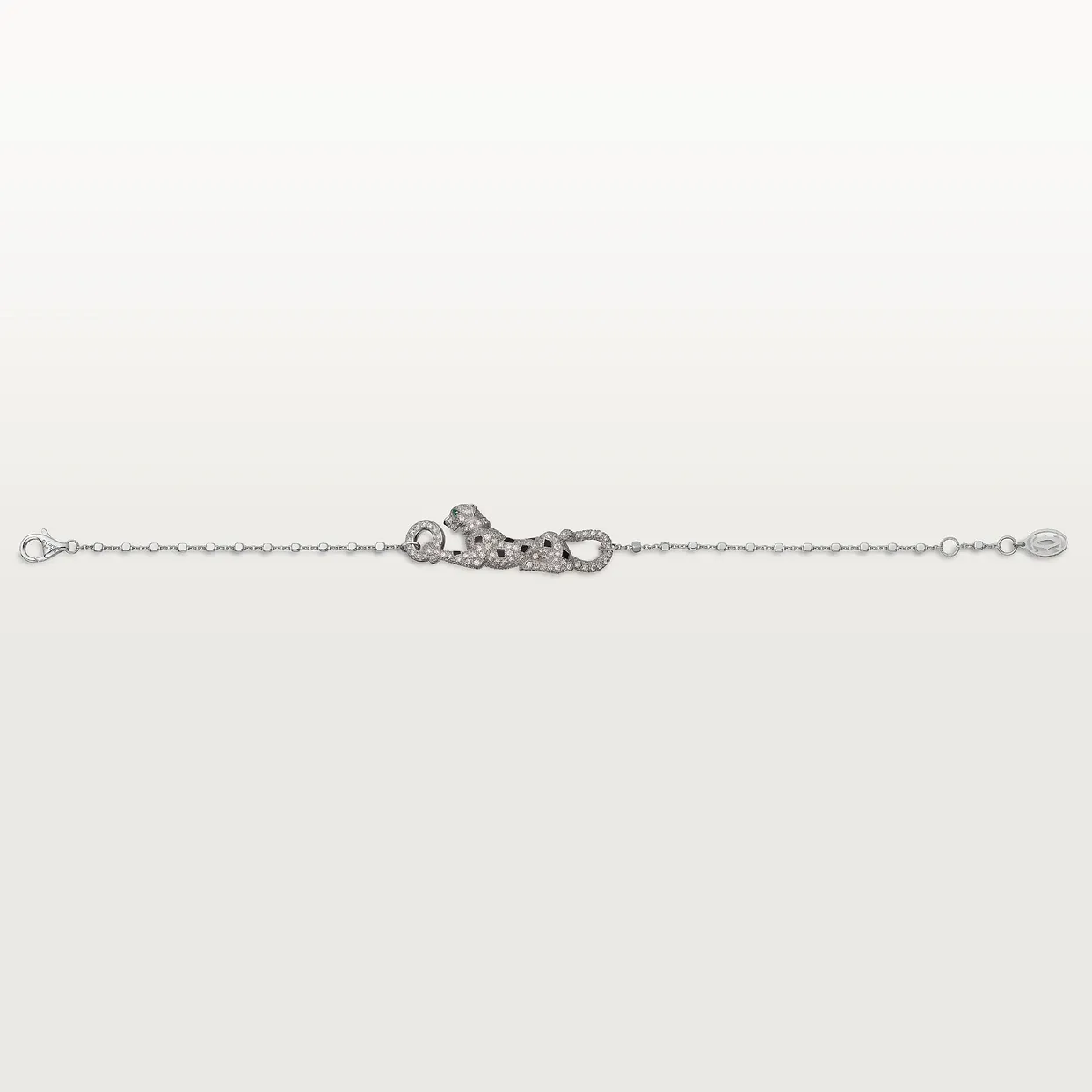 Panthère de Cartier bracelet, on chain, semi-paved