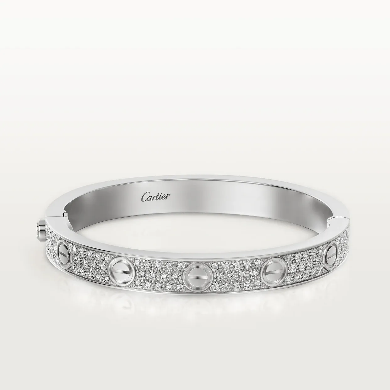 LOVE bracelet, classic model, paved