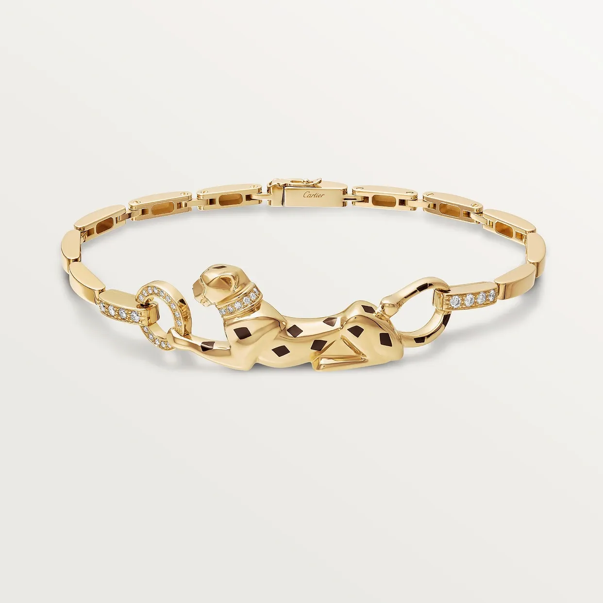 Panthère de Cartier bracelet, on a chain, diamonds
