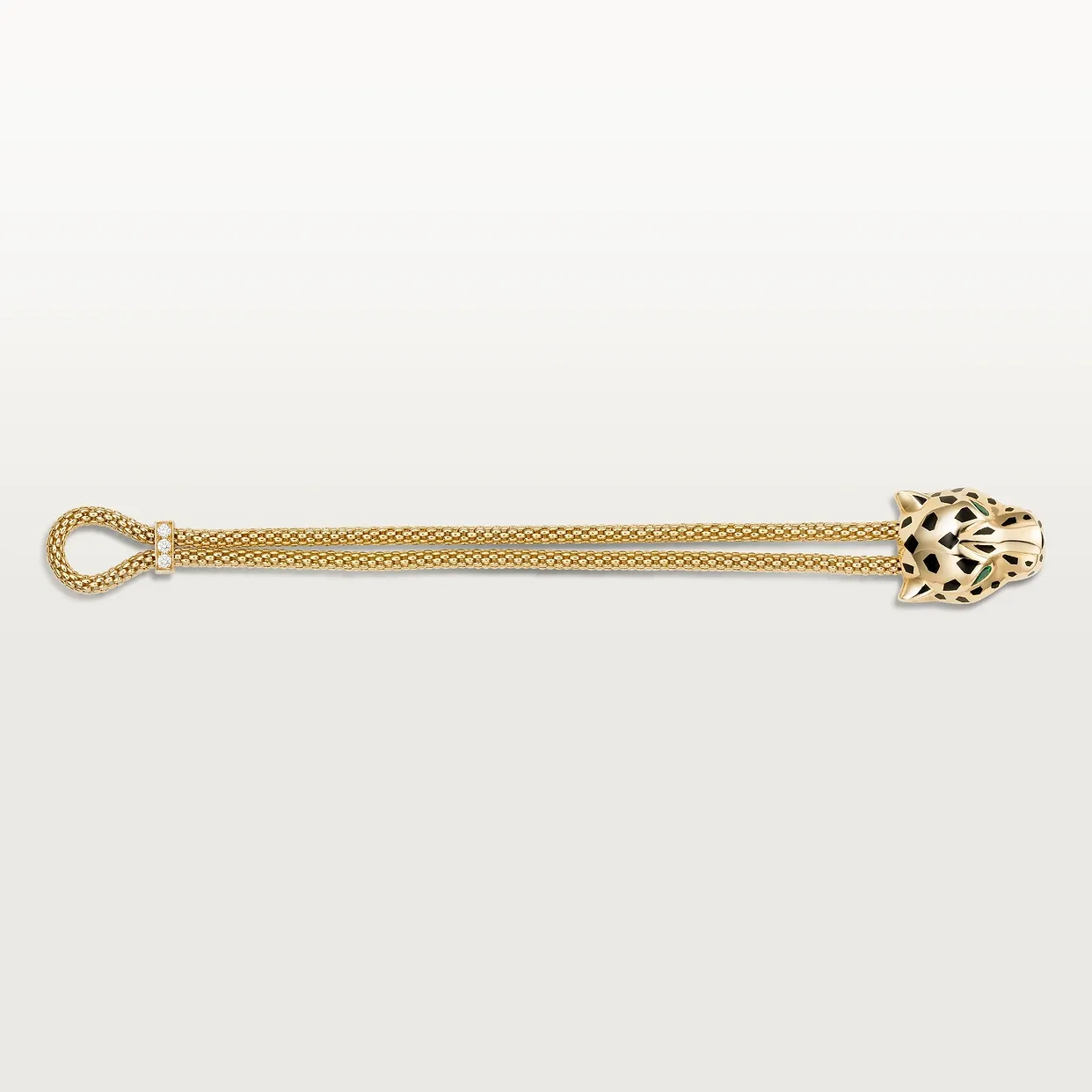 Panthère de Cartier bracelet, on a chain, diamonds