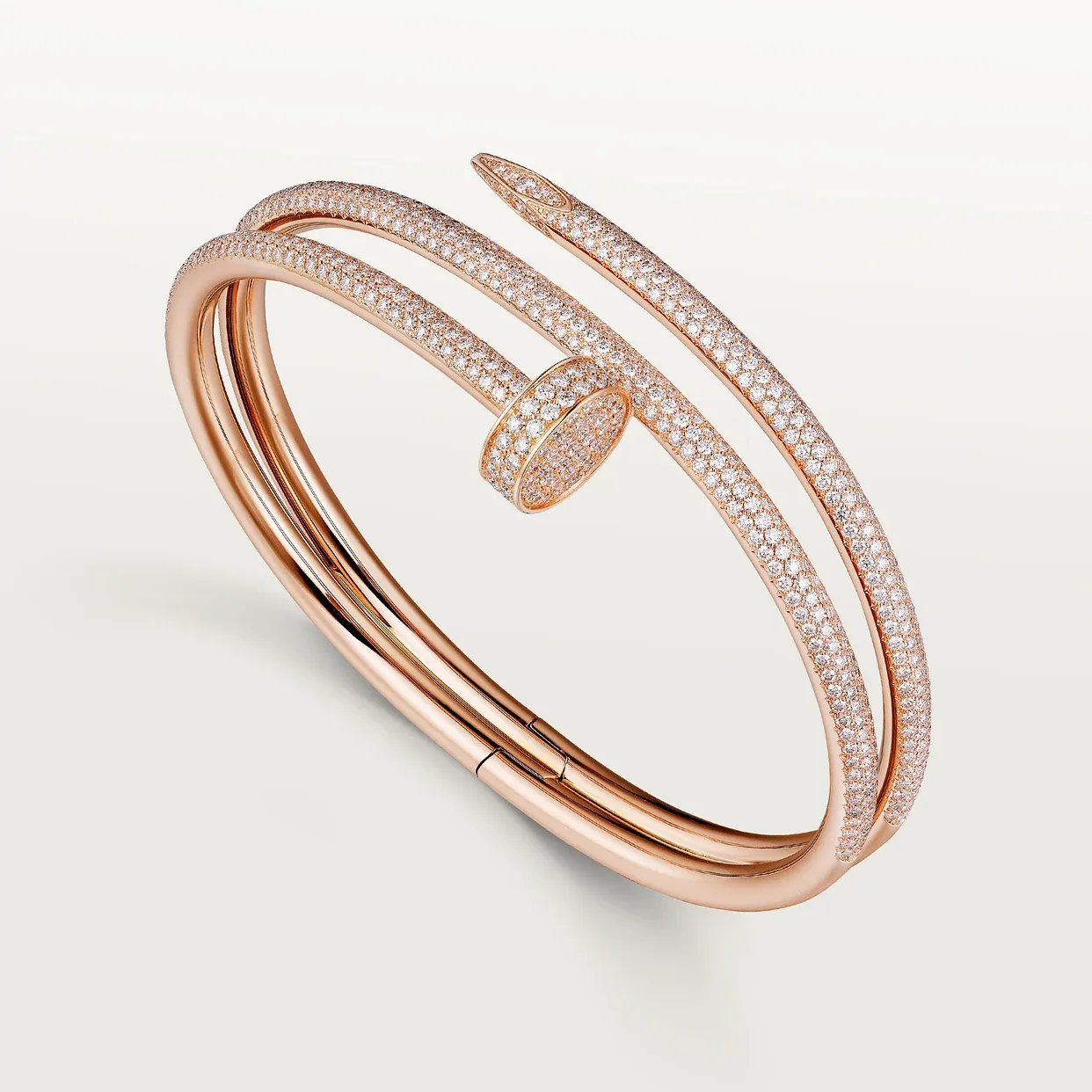 Juste un Clou bracelet, double, semi-paved