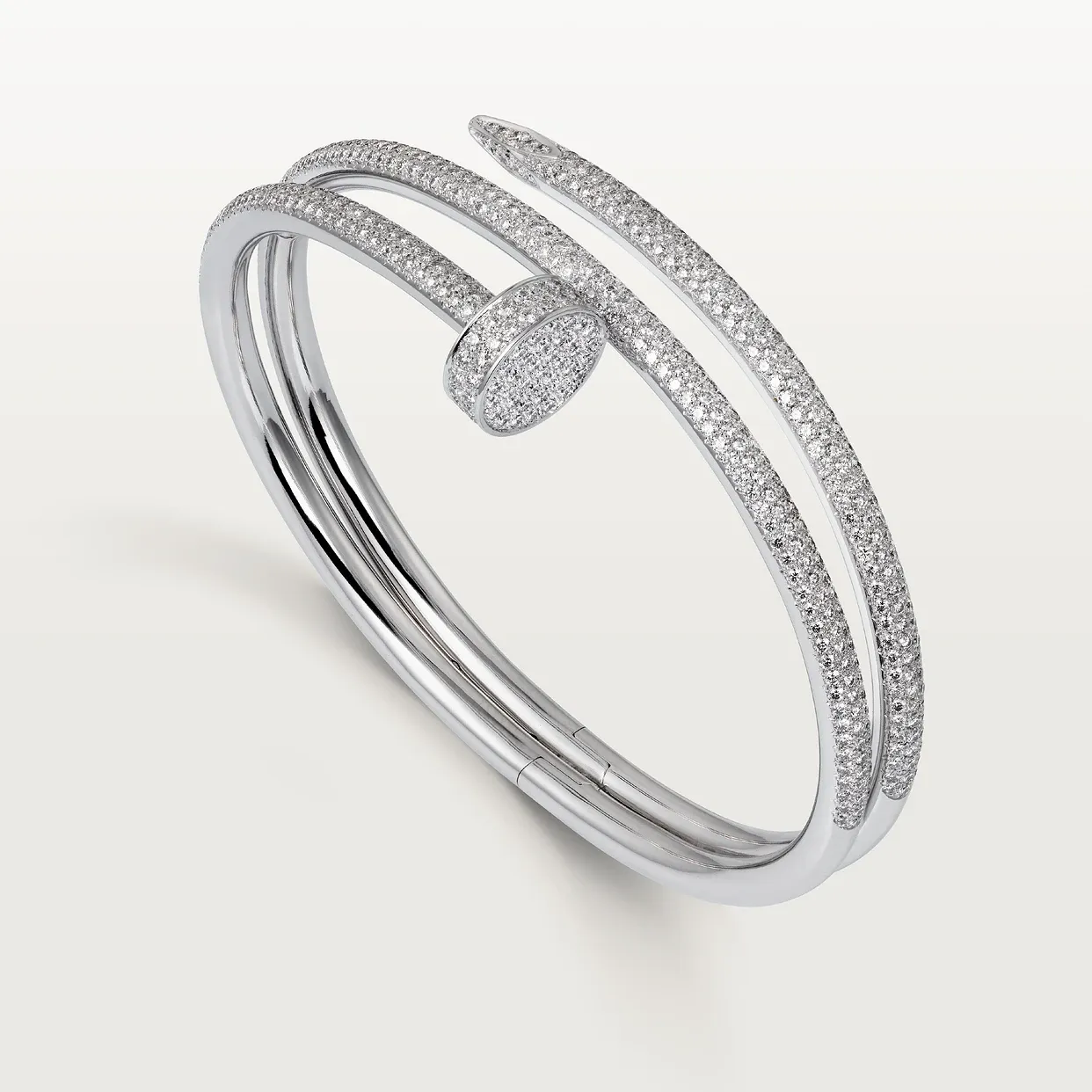 Juste un Clou bracelet, double, semi-paved