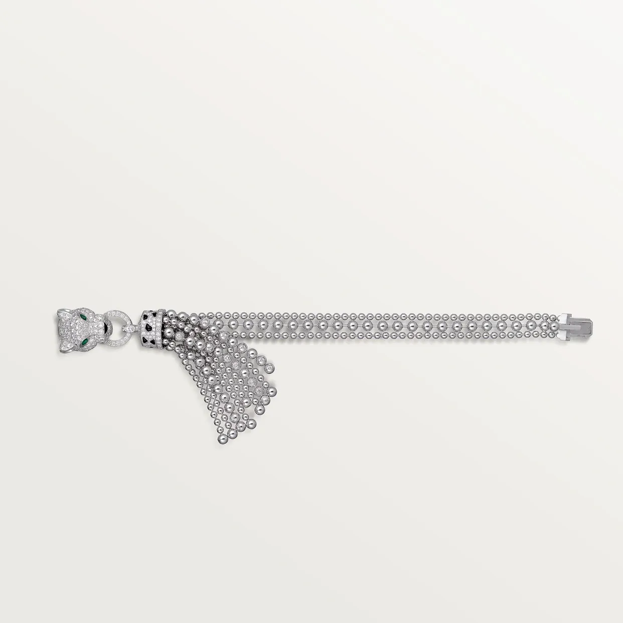 Panthère de Cartier bracelet, on chain, semi-paved