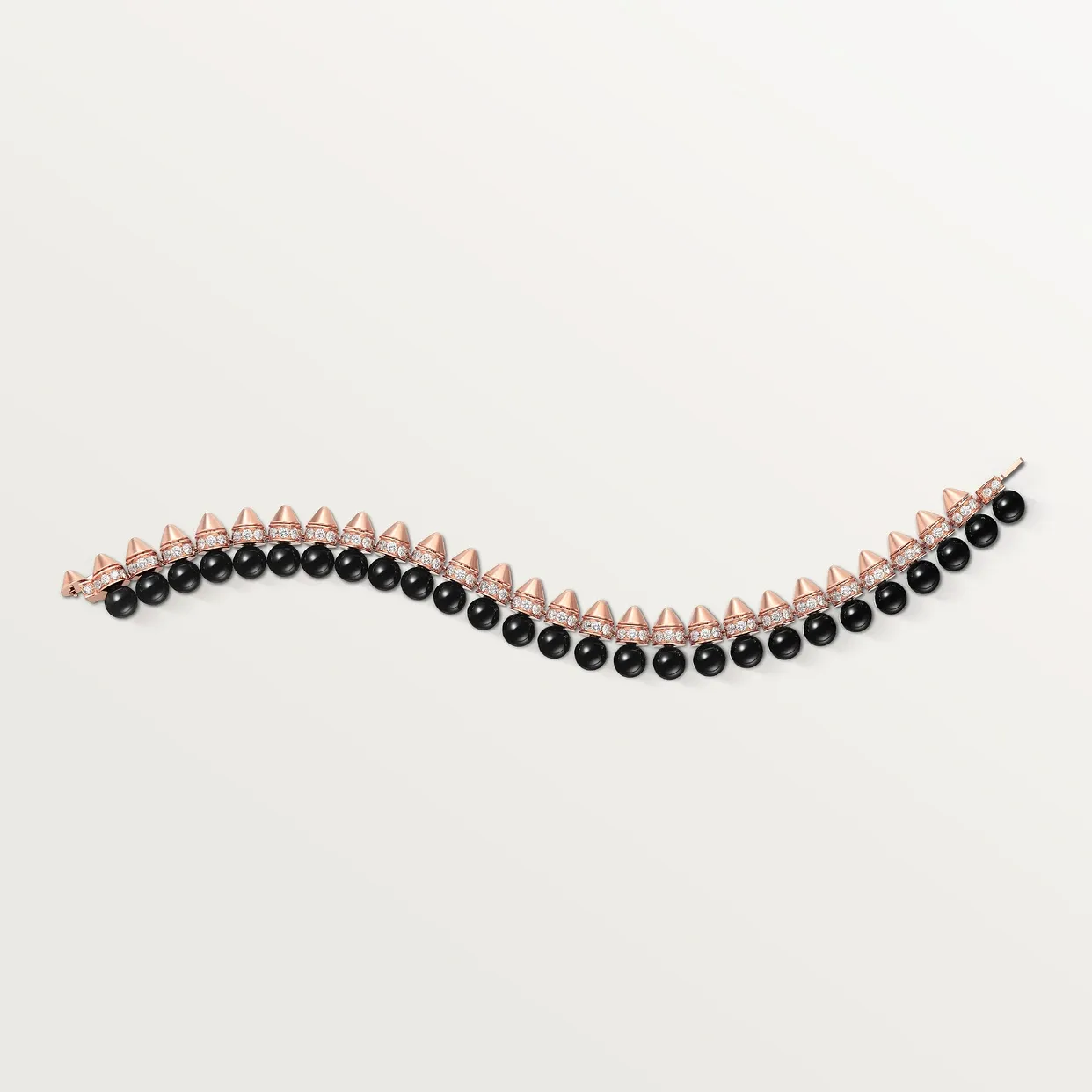 Clash de Cartier bracelet, onyx, supple, extra-large model, diamonds