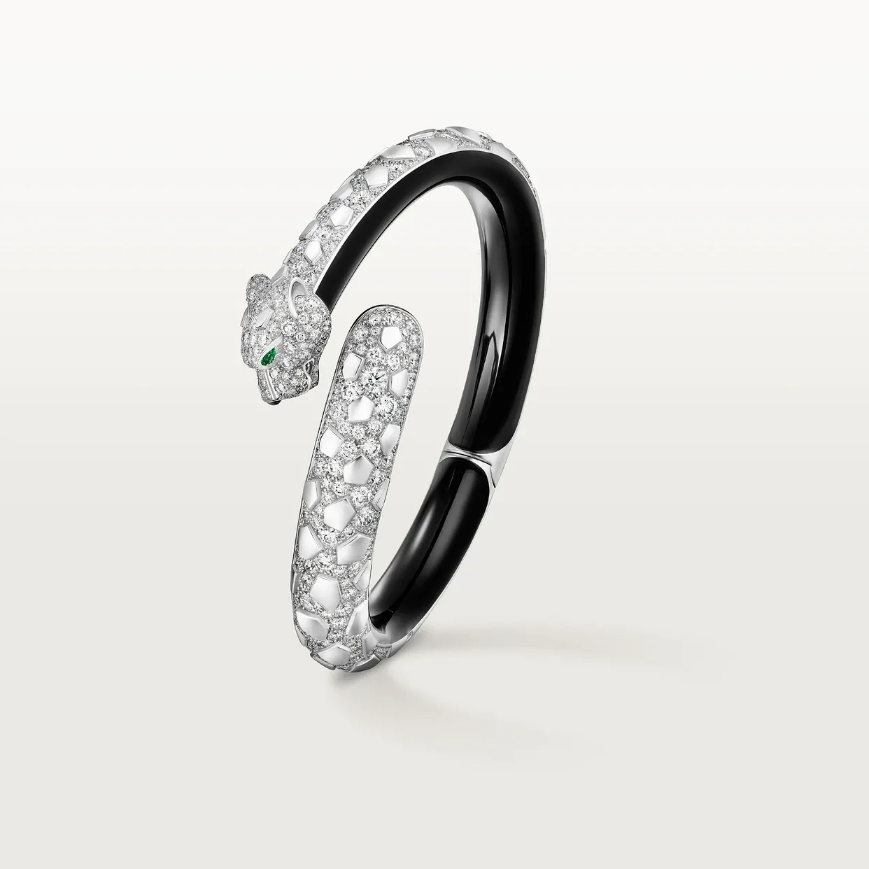 Panthère de Cartier bracelet, black lacquer, paved