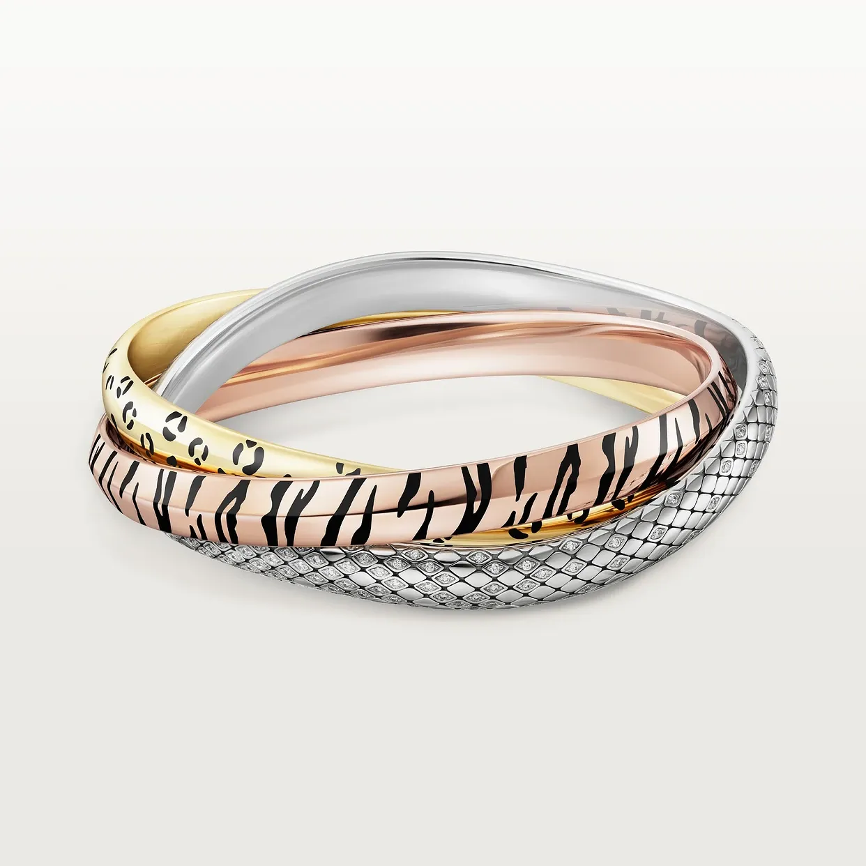 Trinity bracelet, lacquer, diamonds