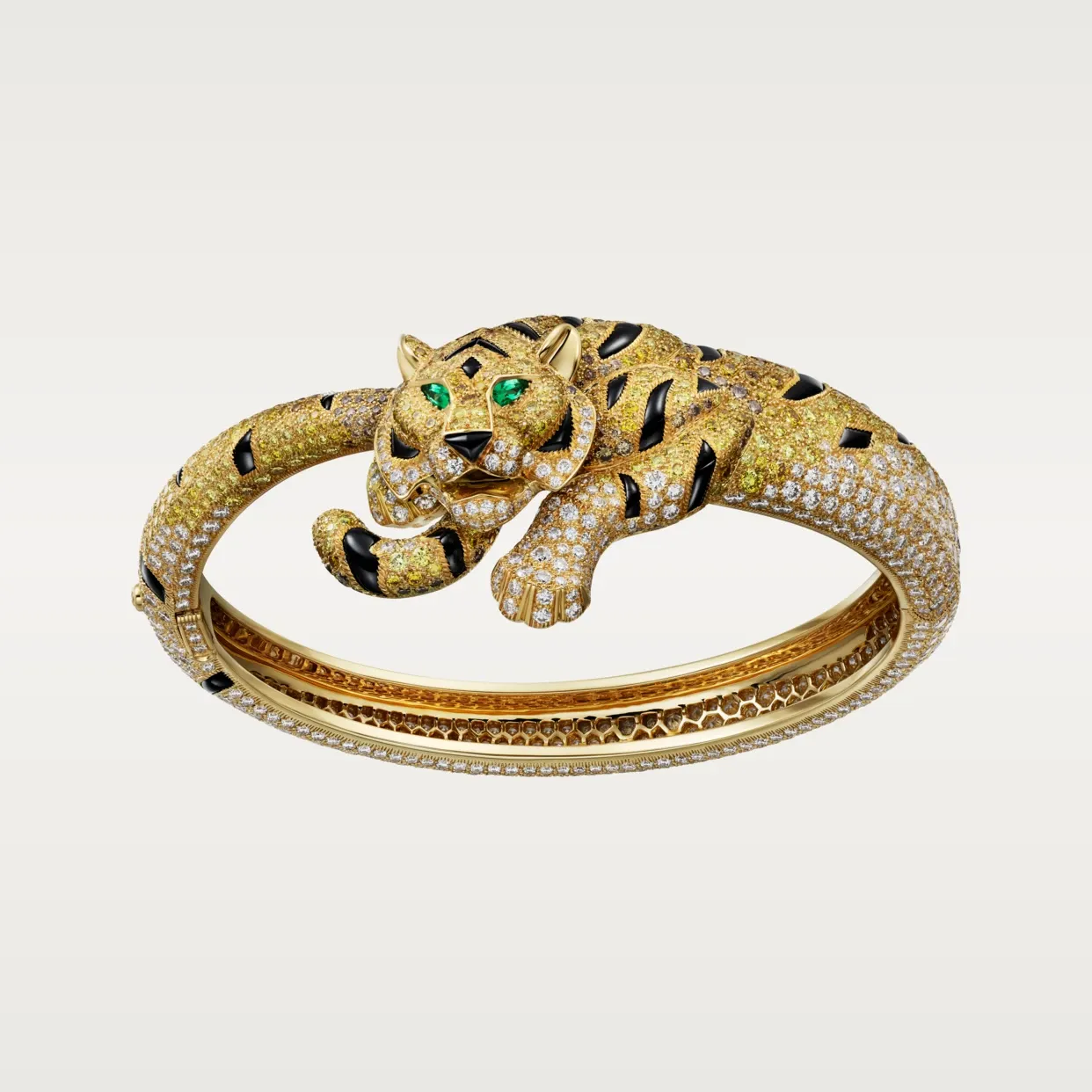 Faune et Flore de Cartier bracelet, yellow, orange and brown diamonds, paved