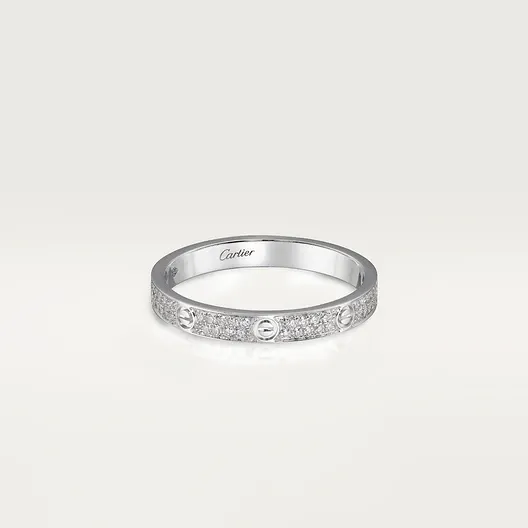 LOVE ring, mini model, paved