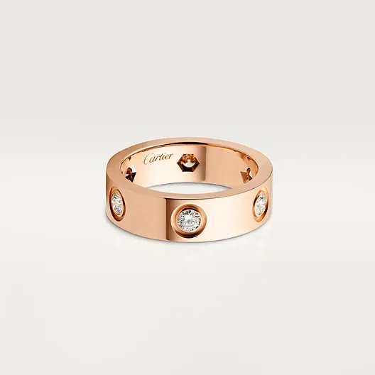 LOVE ring, classic model, 6 diamonds