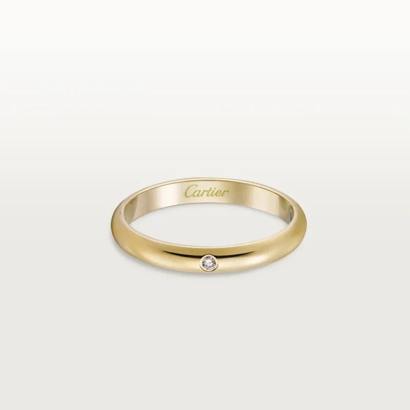 1895 wedding ring, width 2.6 mm, 1 diamond