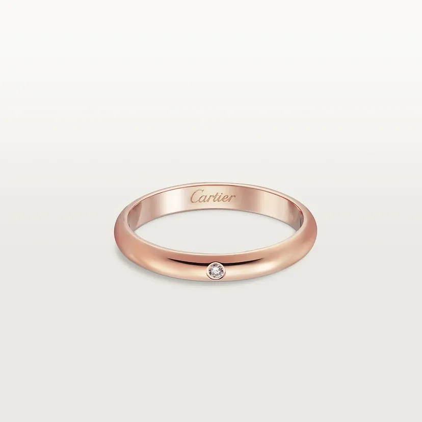 1895 wedding ring, width 2.6 mm, 1 diamond