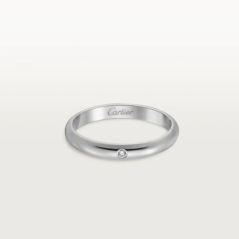 1895 wedding ring, width 2.6 mm, 1 diamond