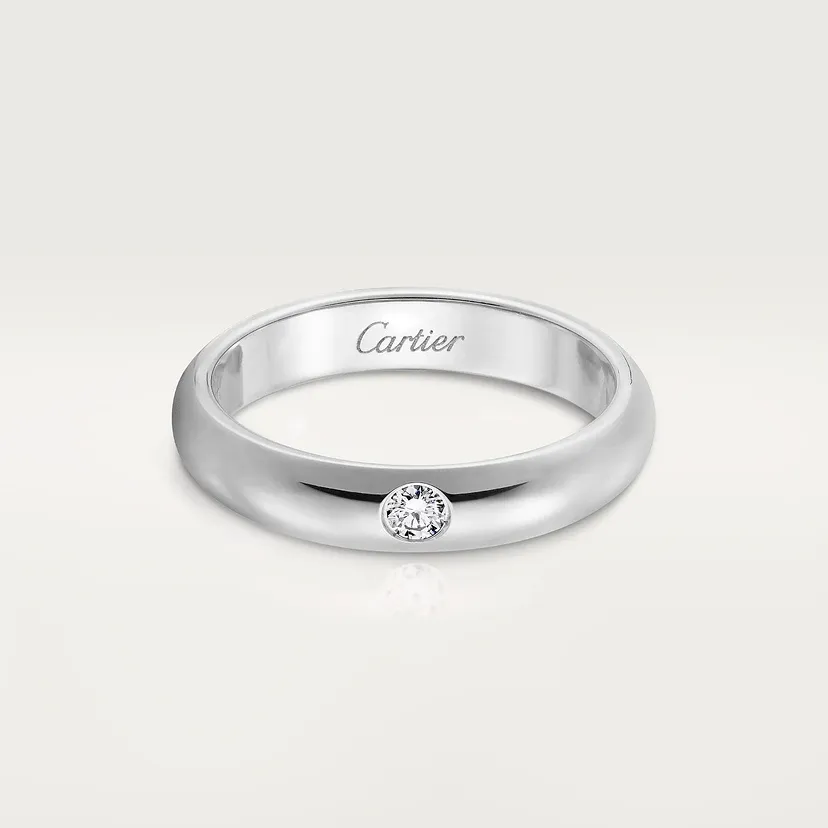 1895 wedding ring, width 3.5 mm, 1 diamond