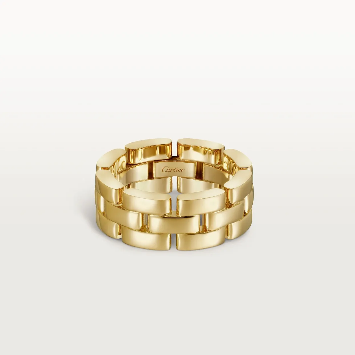 Maillon Panthère ring, three rows
